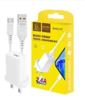 Denmen Home Charger DC05YL 1USB 2.4a Micro Charger / Type-C Charger / Lightning Charger