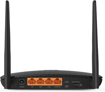 TP-Link MR6400 300 Mbps Wireless N 4G+Cat 4 LTE Router, 4G Network SIM Slot Unlocked, With WAN Connection, No Configuration required, Parental Control