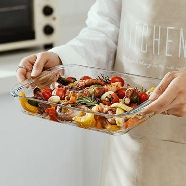 Baking Dish 1L Pyrex Glass High Boron Heat Resistant Glass Cake Plate Oven Bakeware Dessert Dish