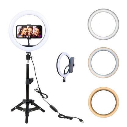 10" LED Ring Light with Phone Holder for TikTok & YouTube (No Tripod)