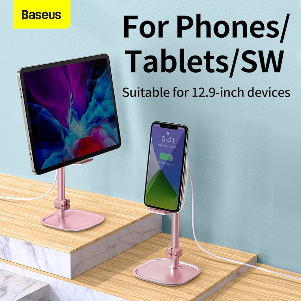 Baseus Literary Youth Desktop Bracket (Telescopic + Wireless Charging enabled ) For Mobile & Smart Watch