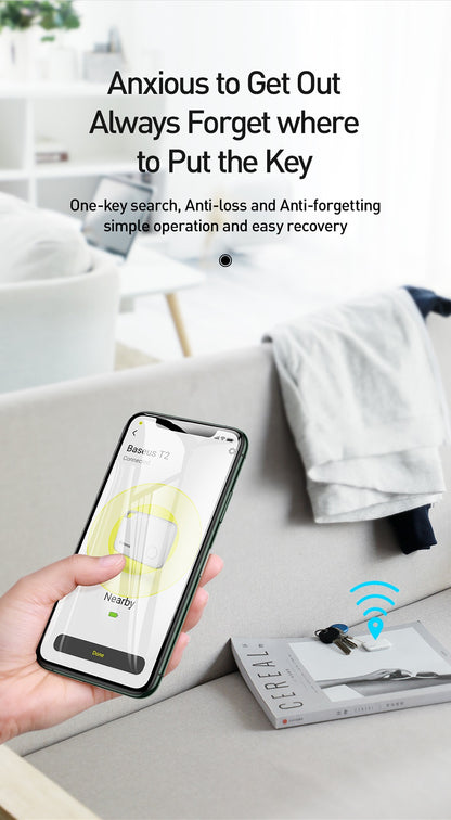 Baseus T2 Smart Tracker Mini Anti-loss Wireless Track Device Animal Kid Document Anti-loss Tracker Dog Smart Key Tag Locator Track