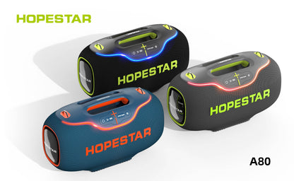 Hopestar Speaker A80 High Power 350W Portable Bluetooth Speaker Audio Players RGB Wireless Subwoofer Home Theatre DC Party Box Boombox