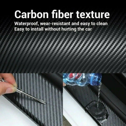 Carbon Fiber Car Protecting Sticker 15X150cm