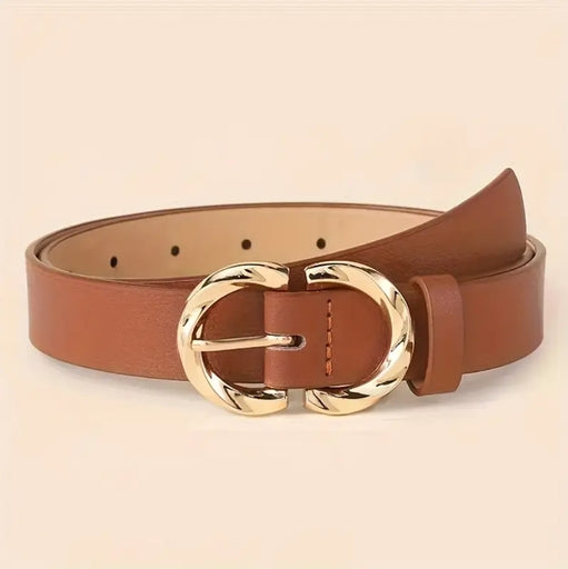 Women’s Minimalist Fashion Belt – Stylish Solid Color Belt for Jeans & Dresses with Metal Buckle