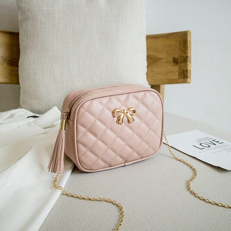 Everyday Carry - 2026 New Fashion Female Shoulder Bag Rhombus Embroidered Solid Color Chain