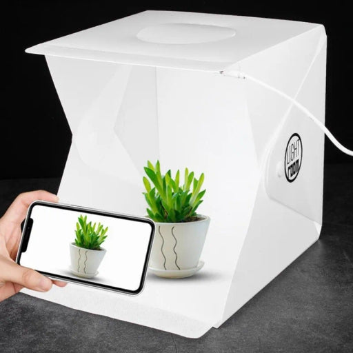 Mini Folding Lightbox Photography Photo Studio 1 Panel LED Light Soft Box with Black and White Back