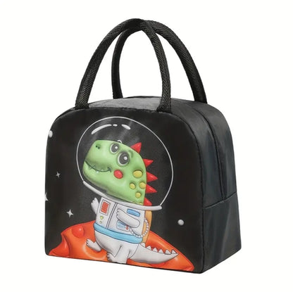 Portable Lunch Box Bag Cute Bento Pack Insulated with 3D Pattern