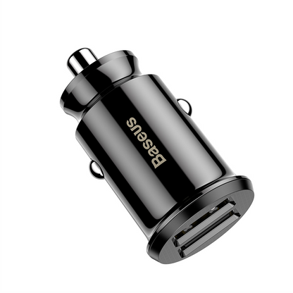 Small Trumpet 3.1A Grey Car Charger