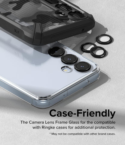 Samsung Galaxy A55 / A35 Camera Ring Lens Protector Protector Back Camera Lens Screen Protector 3D Anti Shock/Anti-Scratch/Clear/Black Camera Tempered Glass
