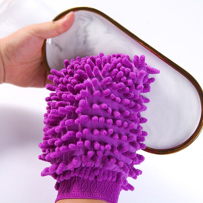 Double Sided Microfiber Washing Hand Gloves Cleaning Gloves 1Pc