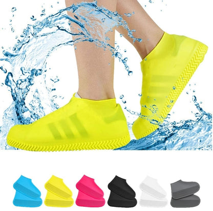 Silicone Waterproof Shoe Covers Reusable Rain Boots Shoes Protector Anti-Slip Rubber Shoe Covers