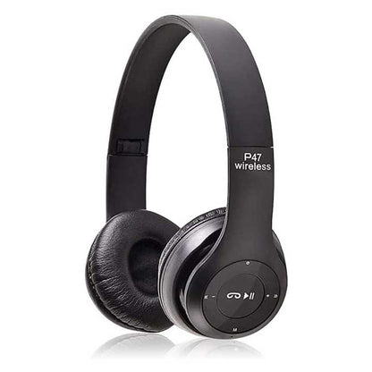 P47 Wireless Over-Ear Headphones | Bluetooth Gaming Headset with Mic & TF Card