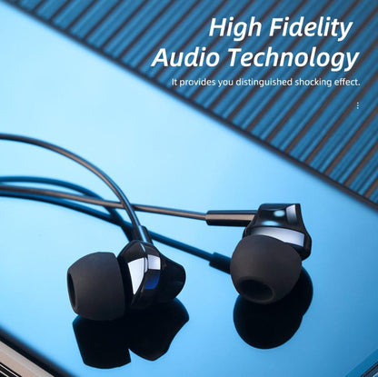ROCK SPACE ES01 with Mic In-ear HIFI High Quality Stereo Earphone