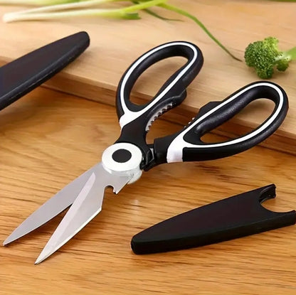 1Pc Stainless Steel Multi-Purpose Scissors - Heavy-Duty, Abrasion-Resistant, Sharp Shears