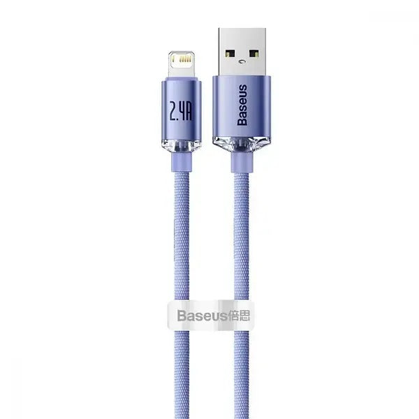 Baseus Crystal Shine Series 2.4A USB to Lightning Fast Charging Data Cable 480Mbps