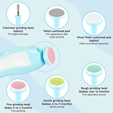 Safe Electric Baby Nail File & Clipper Kit: Automatic Fingernail Cutter for Newborn Care
