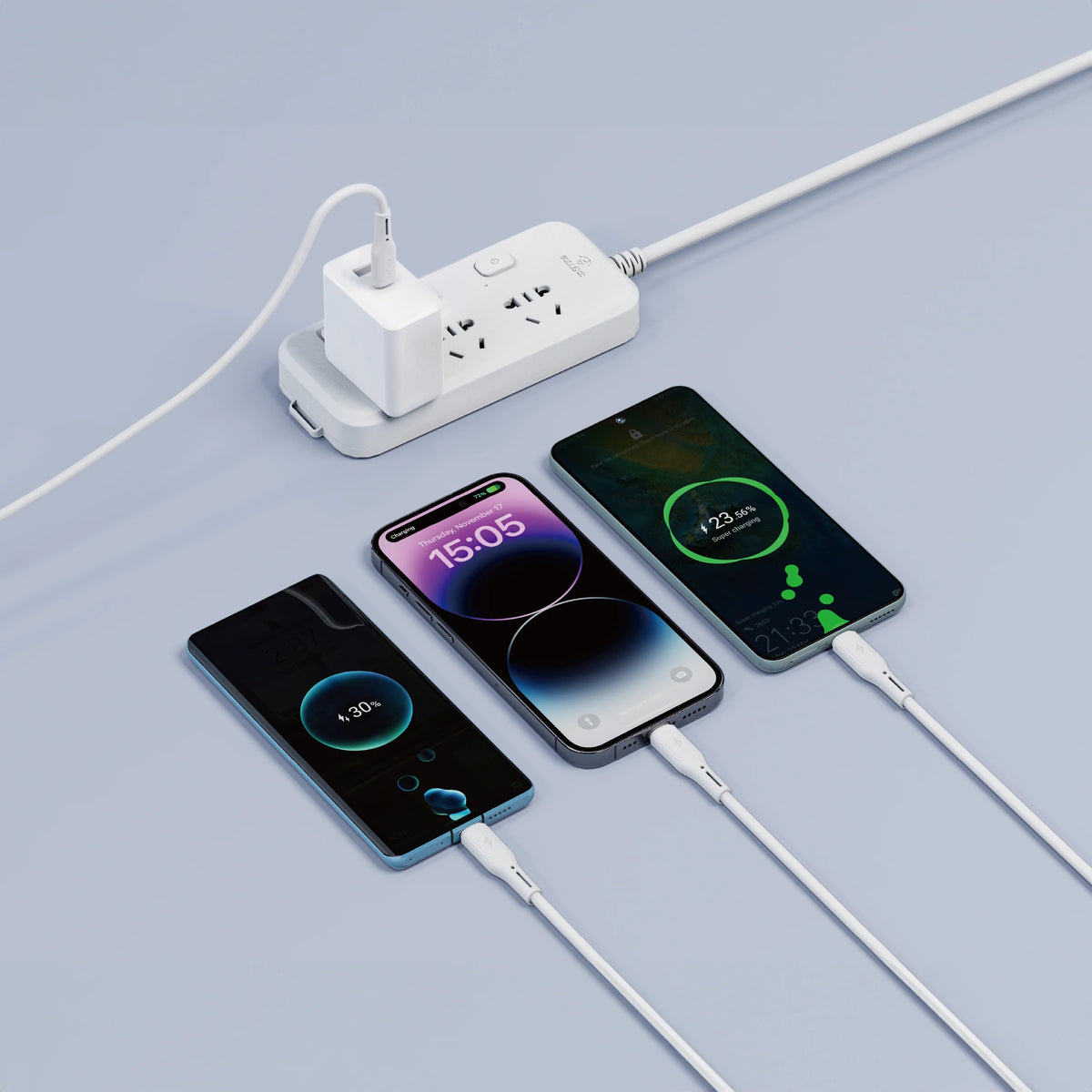 WiWU StarLink Wi-C046E Cable 3-in-1 60W Fast Charging Type-C + Lightning + Micro USB Cable