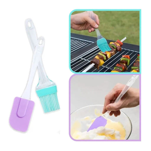 Silicone Spatula & Silicone Oil Brush - 2 Pc Set