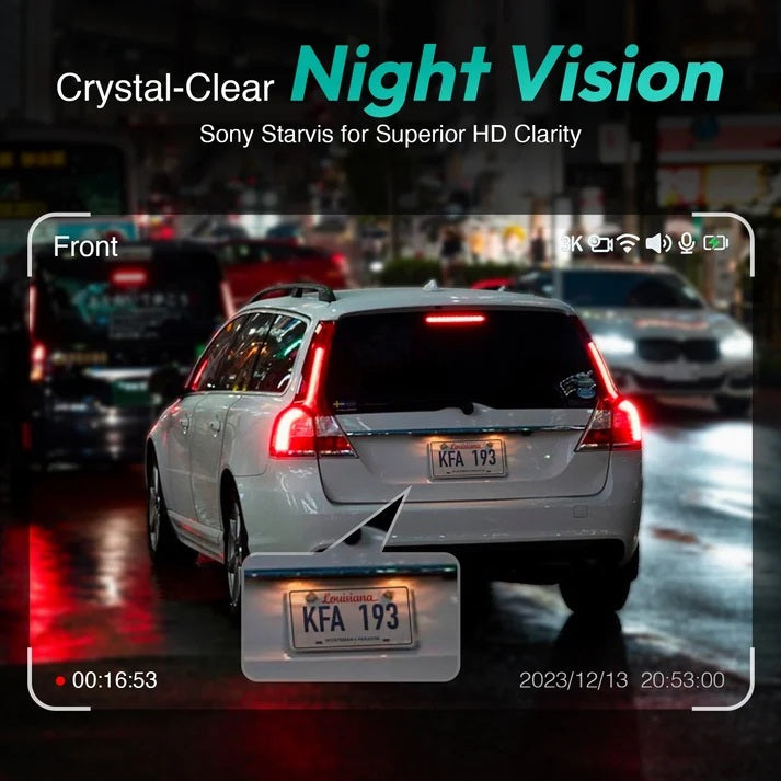 Botslab G500H Pro Dash Cam 3K Front 1080 Rear ADAS Built-in GPS Front 5MP FHD Camera HD Night vision