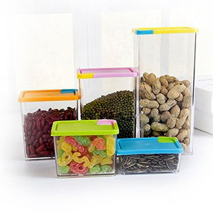 6 Pcs Stackable & Space Savvy Spice Set, Food Storage Box Container