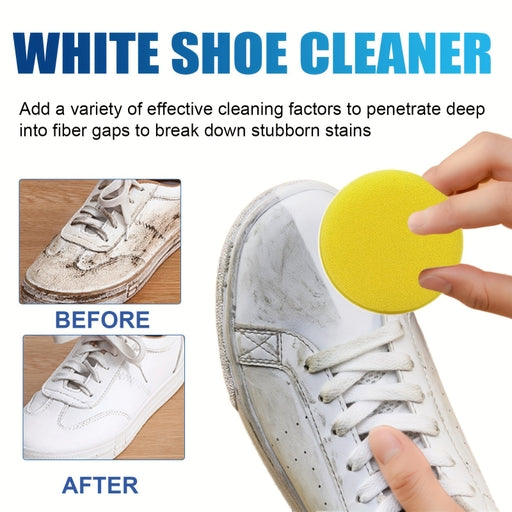 Sneaker Cleaning Cream with Sponge – Shoe Cleaner for White Sneakers, Sports Shoes, Boots & Canvas