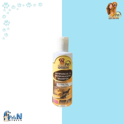 Pet Shine Antifungal & Antiparasitic Shampoo for All Pets 200Ml