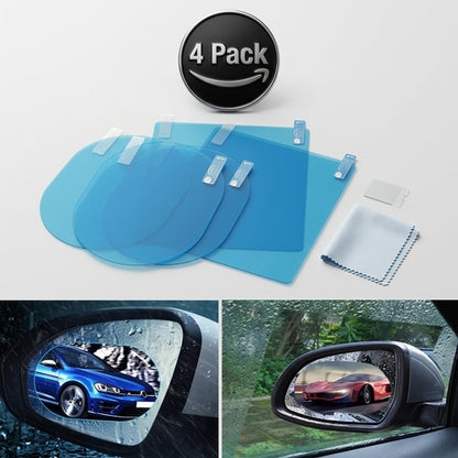 4Pcs Car Rear View Mirror Film Anti-Fog Anti-Scratch Rainproof Waterproof Clear Sticker