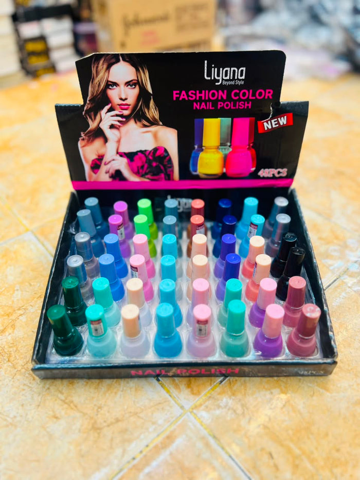 48Pcs of Liyana Nail Polish, Multicolored