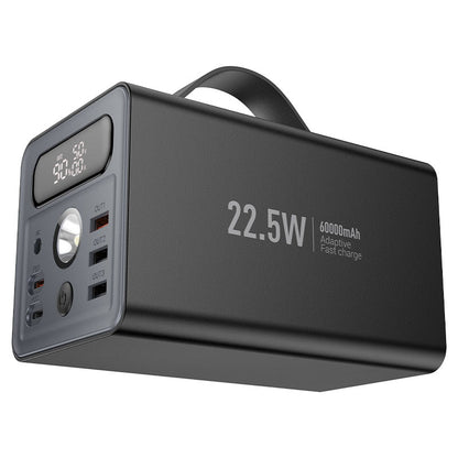 HOCO J138 Distant, power Bank, 60000mAh, Type-C and Triple USB-A Output, DC 12V Output, Dual Type-C input, with LED Lamp, LED digital display, Support Fast Charging protocols
