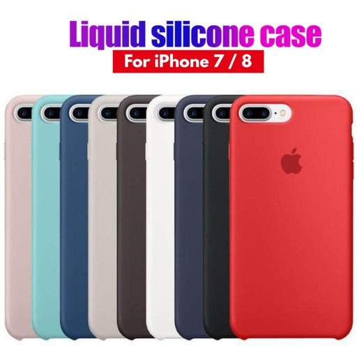 Super Luxury Soft Textured Protective Apple Silicone Case Back Cover for Apple IPhone 7 / 8