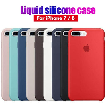 Super Luxury Soft Textured Protective Apple Silicone Case Back Cover for Apple IPhone 7 / 8