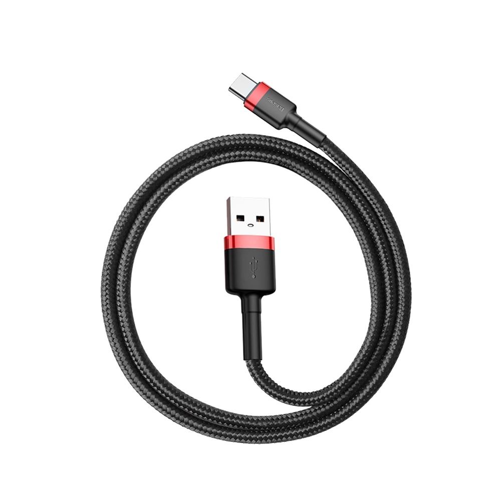Baseus Cafule Kevlar Nylon Braided Lightning Cable for IPhone and Android.