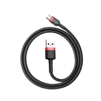Baseus Cafule Kevlar Nylon Braided Lightning Cable for IPhone and Android.