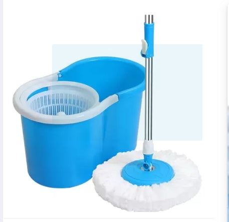 360° Rotating Magic Mop & Bucket Set – Microfiber Floor Cleaning System with Wheels