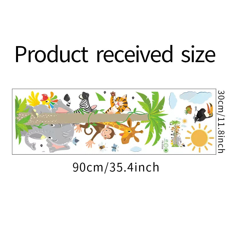 Hiding Animals Tree Home Decoration star baby children cartoon bedroom room decor wall stickers removable kids nursery decal sticker Wall Decoration Stickers wall deco Mickey Balloonids