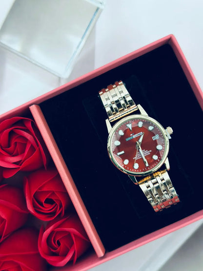 LOUIS CLARKE Ladies Watch with Flower Gift Box