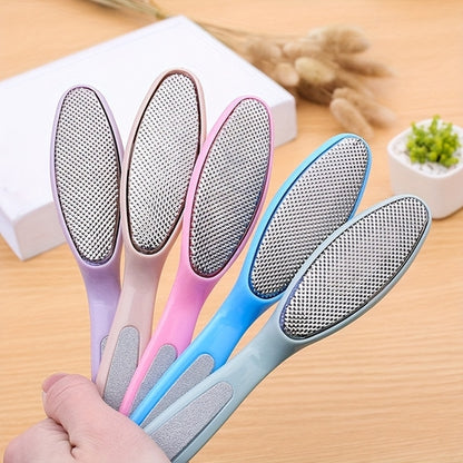 Stainless Steel Double-Headed Foot Scrubber, a Tool for Foot Care, Designed to Remove Dead Skin