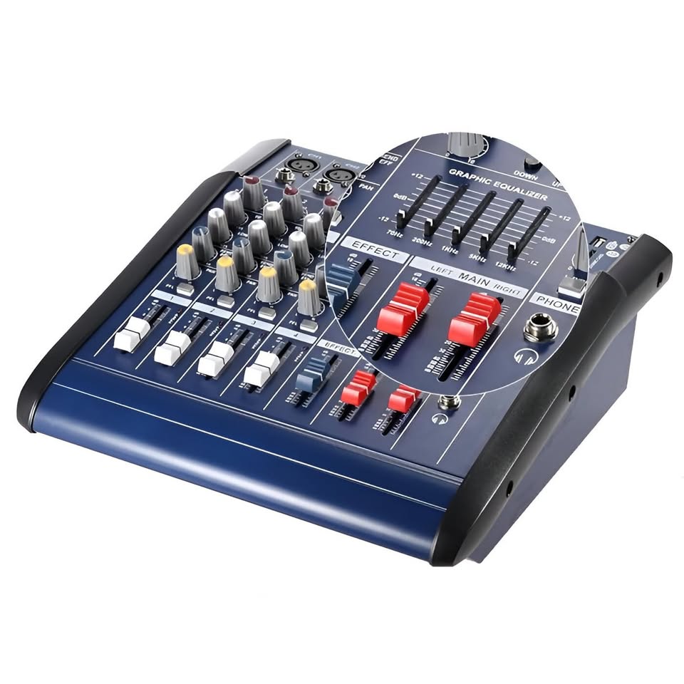 PMX-402D-USB 4 Channel Digtal DJ Audio Mixer | DSP ECHO amplifier Console with 48V Phantom Power