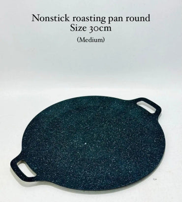 Non-Stick Round Grill Plate for Cooking Roti, BBQ Sausage, Seafood, Vegetables