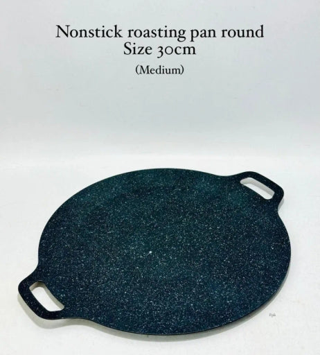 Non-Stick Round Grill Plate for Cooking Roti, BBQ Sausage, Seafood, Vegetables