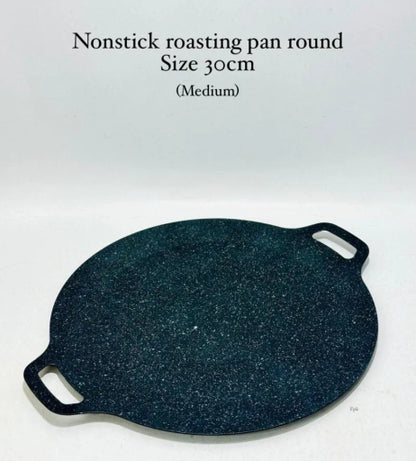 Non-Stick Round Grill Plate for Cooking Roti, BBQ Sausage, Seafood, Vegetables