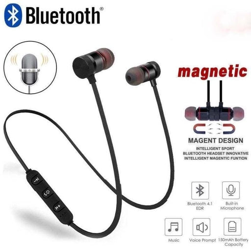 Sport Bluetooth Wireless Magnetic Sports Earphone with Mic, 6Months Warranty