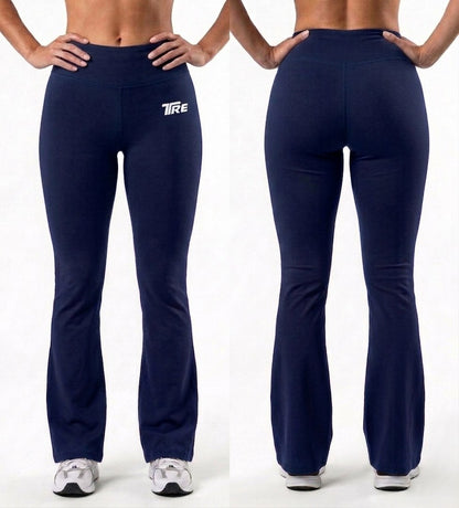 TRE Women’s 4-Way Stretch Flared Active Pants | Dry-Fit Breathable Bell Bottom Gym & Yoga Wear