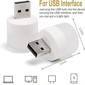 USB Mini LED Night Light – White