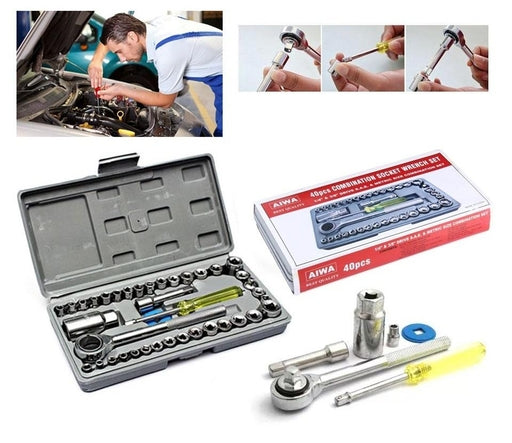 40 Pcs Combination Socket Wrench Set