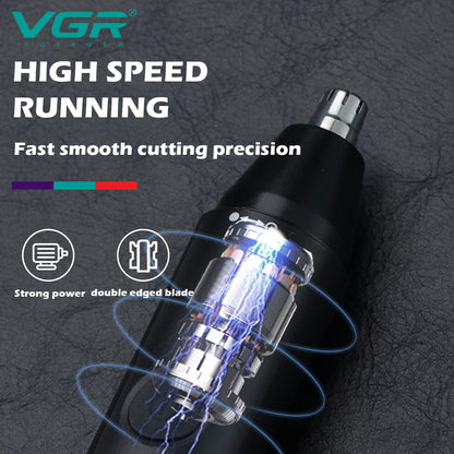 VGR Branded V-613 Ear, Nose & Eyebrow Trimmer Professional USB Rechargeable Nose Trimmer for Men and Women Nose Clippers Eyebrow Facial Hair Trimmer Body Grooming Kit