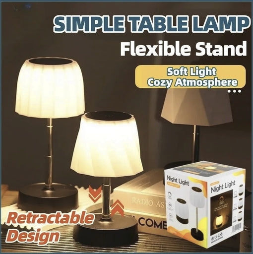 Simple Table Light Retractable Stepless Dimmable LED Touch Control Night Light Bedside Lamp