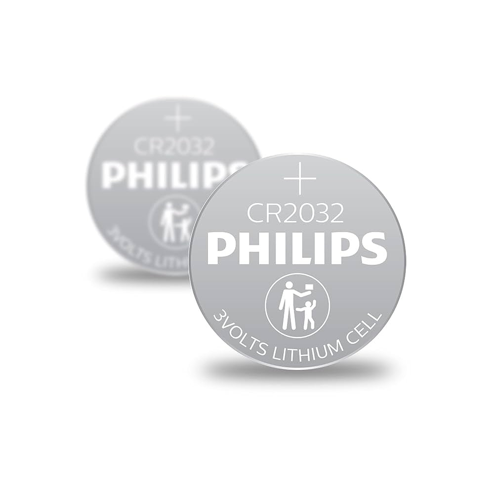 100% Original Philips CR2032 Lithium Battery 5 Pcs Pack