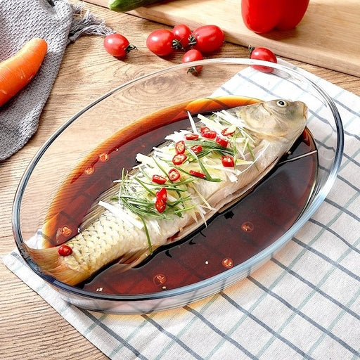 High Borosilicate Oven Safe Bakeware Home Use Glass Baking Dish Multifunctional Glass Plate